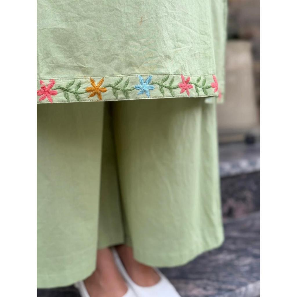 Women Office Wear Aline Kurti Cord Set Indian Designer Ethnic Kurta Palazzo Set