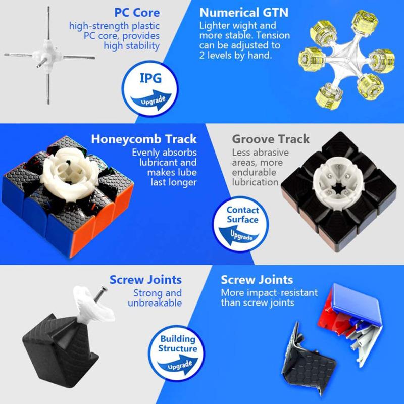 Magic Cube GAN 356M Smooth 3x3 Magnetic Cube Puzzle Toy