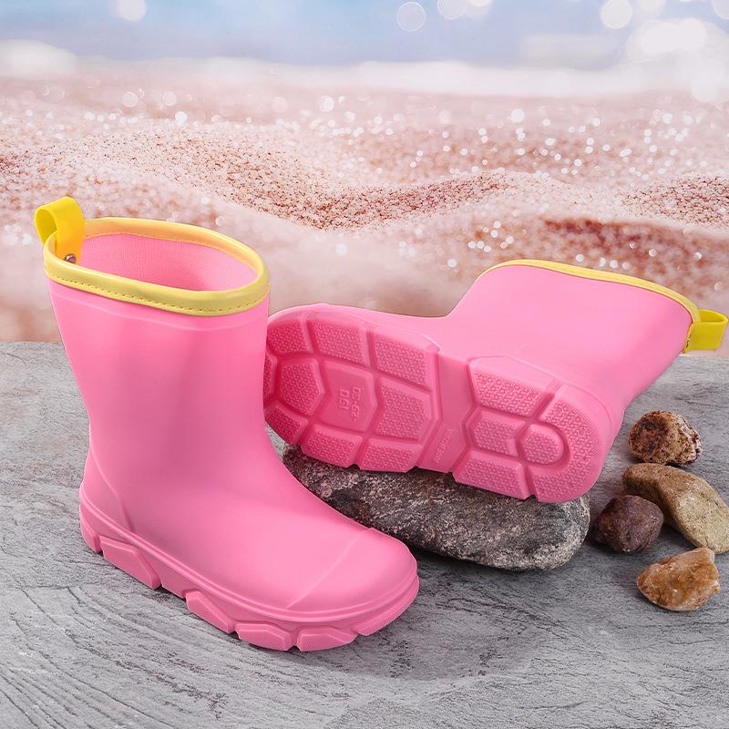 Vier Jahreszeiten Kinder Regenstiefel Komfort Rutschfest Mädchen Knöchelhohe Stiefel Einfach Vielseitig Jungen Wasserdichte Regenstiefel