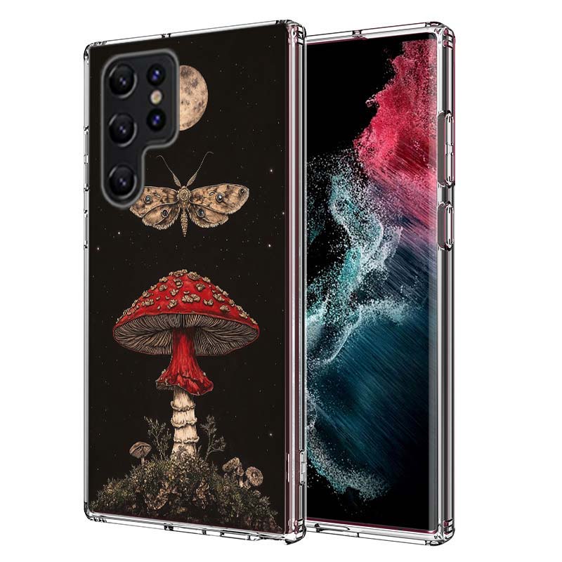 Colorful Mushroom Capa Phone Case For Samsung S26 Ultra S25 Edge Galaxy S23 S21 S20 S24 FE S22 S10 Plus Cover Clear TPU Shell Co