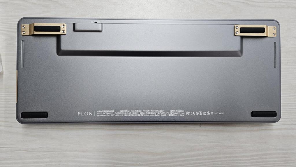 Lofree FLOW Mechanical English Silver Standard Key GHOST Technical Standards Certification Certified Low-Profile Keyboard, Layout, White, Switches