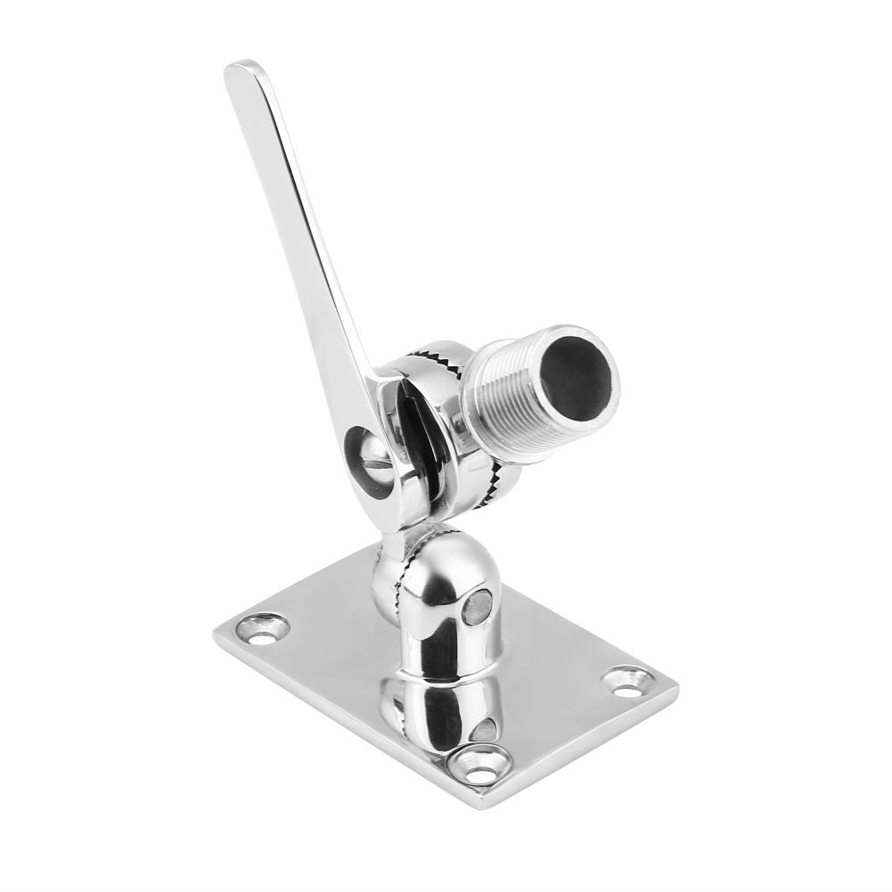 Marine Boat 316 Stainless Steel Dual Axis Adjustable Antenna Base Mount