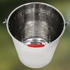 Kotarbau® Stainless Steel Bucket 16L Silver Stainless Steel Food Grade Bucket Construction Garden Bucket