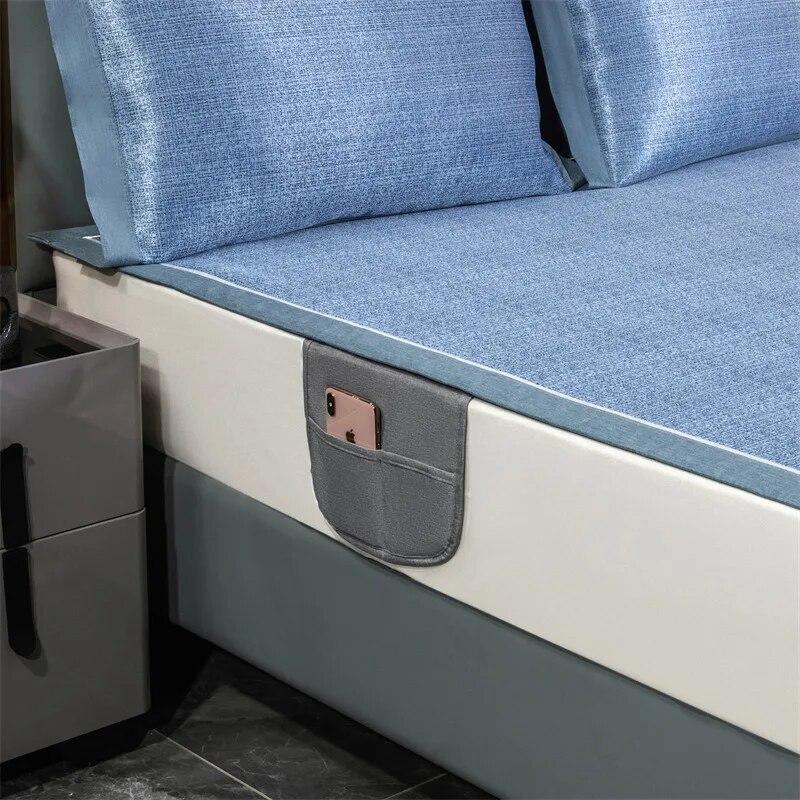 High Quality Carbon Light Cooling Bed Mat for Summer Heat Dissipating Ventilation Holes Summer Mat for Bed Washable Cold Bed Pad