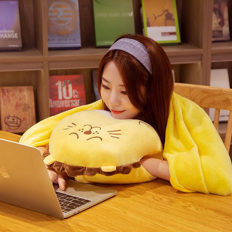 Fruit Animal 3-in-1 Pillow Blanket: Dual-Use Nap Pillow, Car Cushion, and Air Conditioning Blanket
