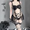 Linlin Ting Sexy Lace See-Through Maid Set Bodysuit Dress