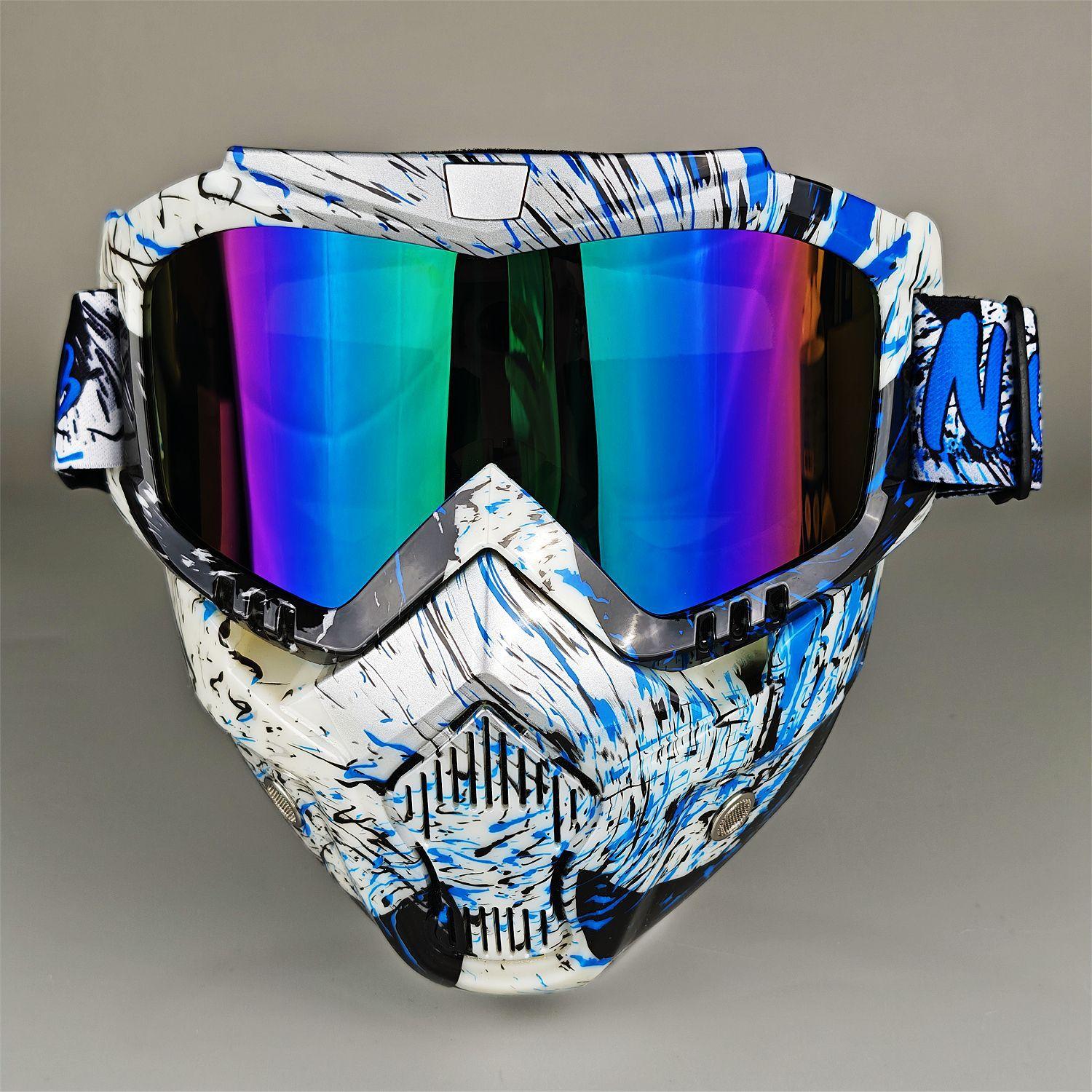 Очки Маска Велосипедная Лыжная Маска Антибликовые Анти-УФ Уличные Очки Ветрозащитные Многофункциональные