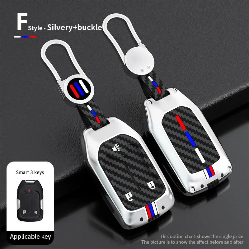Zinc Alloy Car Key Case Cover For Chevrolet Colorado Silverado 1500 2500HD 3500HD GMC Yukon Sierra Canyon Remote Key Protecor