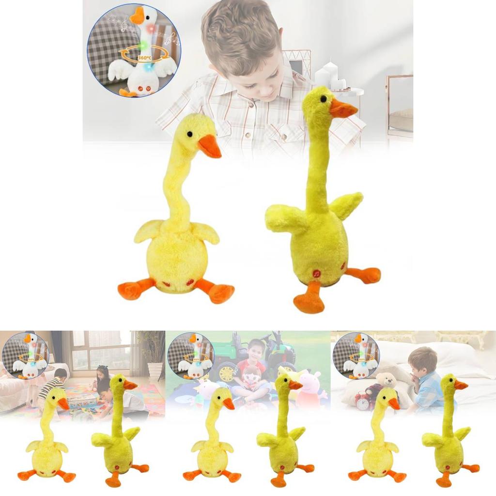 Adorable Talking Duck Plush Toy Funny Talking Neck Duck Gift For Christmas Celebration