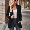 Ladies Long Sleeve Solid Color Cardigan Sweater Coat Top for Women