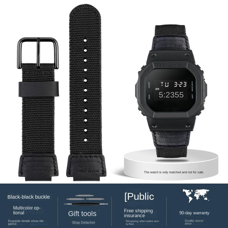 

Нейлоновый холщовый ремешок для часов Casio G-SHOCK DW6900 DW5600 GW-M5610 GA110 DW-H5600 GM5600 Браслет для часов Мужской Спортивный 16 мм 18 мм 18mm