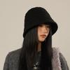 Women's Bucket Hat Knitted Fisherman Cap Autumn Winter Hats For Women Solid Color Casual Foldable Bob New