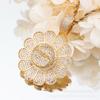 European & American Hip-hop Zircon Sunflower Rotating Pendant - High-end Christmas Accessory
