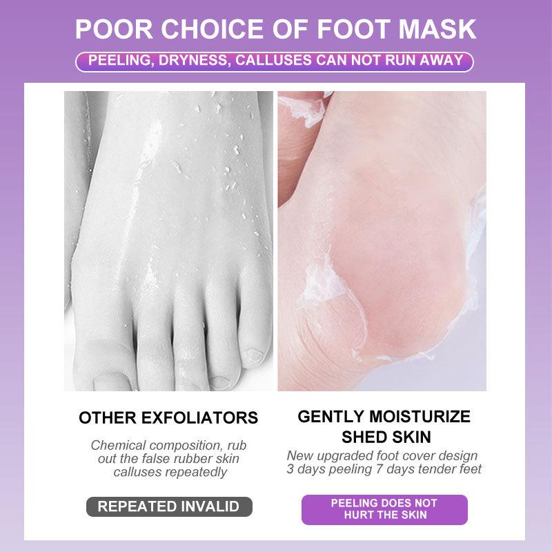 Lavender Exfoliating Foot Mask To Remove Dead Skin, Nourish Feet and Whiten Skin