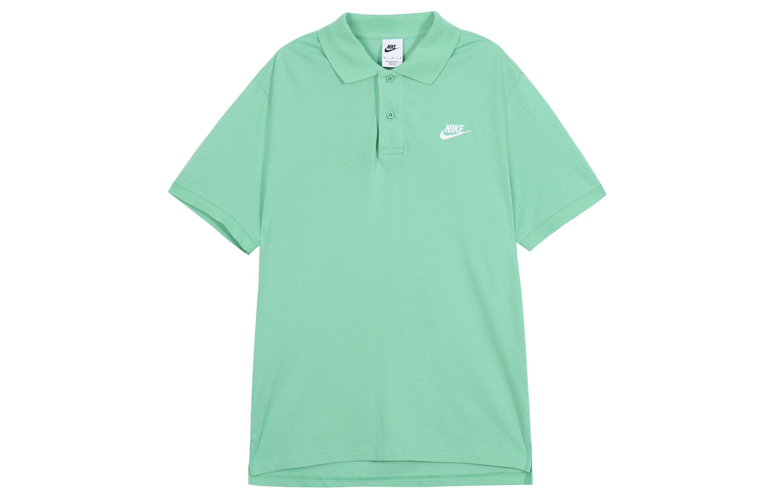Nike T Shirts Men s Green Yellow Polo Collar Moderate Straight Fit CJ4457-363 XL