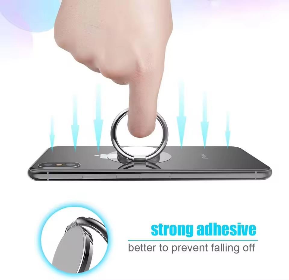 1/4PCS Magnetic Cellphone Finger Ring Holder Stand Zinc Alloy Grip Hook Phone Kickstand Suitable for Magnetic Car Mount