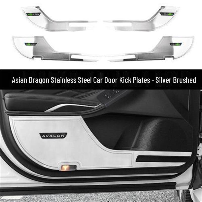 

Stainless Steel Door Kick Plates: Exterior Scratch Protector for 2019-2023 Asian Dragon.