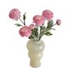 3-Head Flocked Lotus & Peony Faux Flower for Home Décor - Trendy Window Decoration Style Inspired by TikTok and Xiaohongshu
