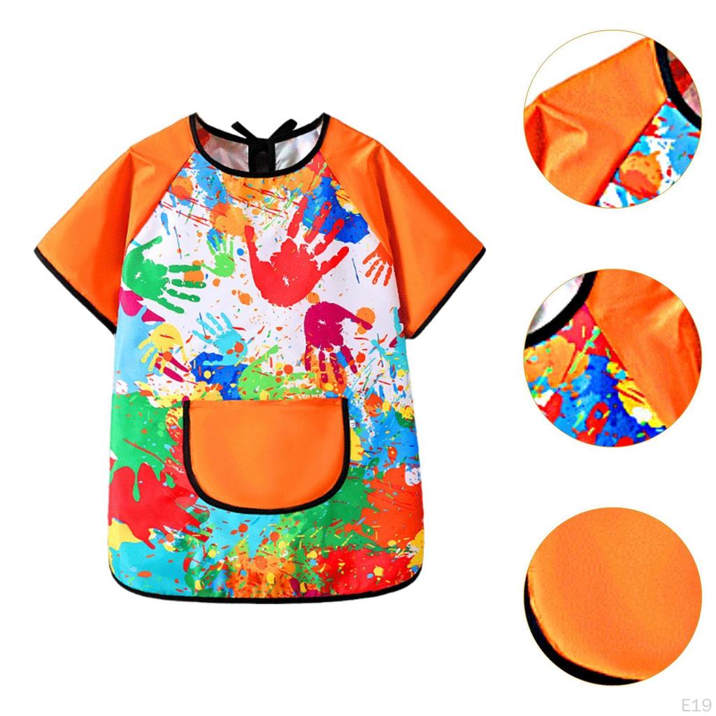 Art Smock for Kids, Children Play Apron, Soft Practical Baby Eating Bibs, Painting