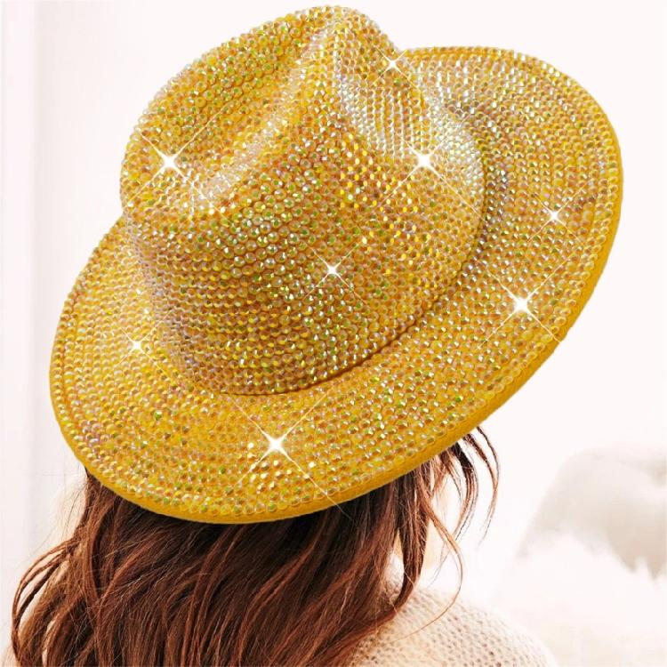 Sparkle Womens Cowboy Hat Western Cowgirl Hats Rhinestones Party Prop Disco Hats