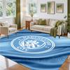 Manchester City Design Crystal Velvet Rug Soft Decorative Mat for Bedroom Entrance
