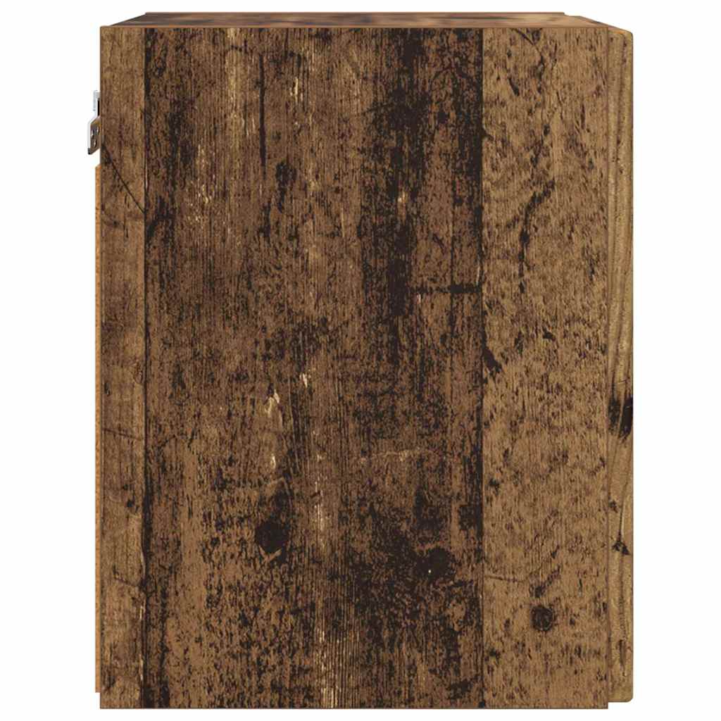 Wall Mounted TV Cabinet Reclaimed Wood Look 30 X 31 X 40 Cm Engineered Wood