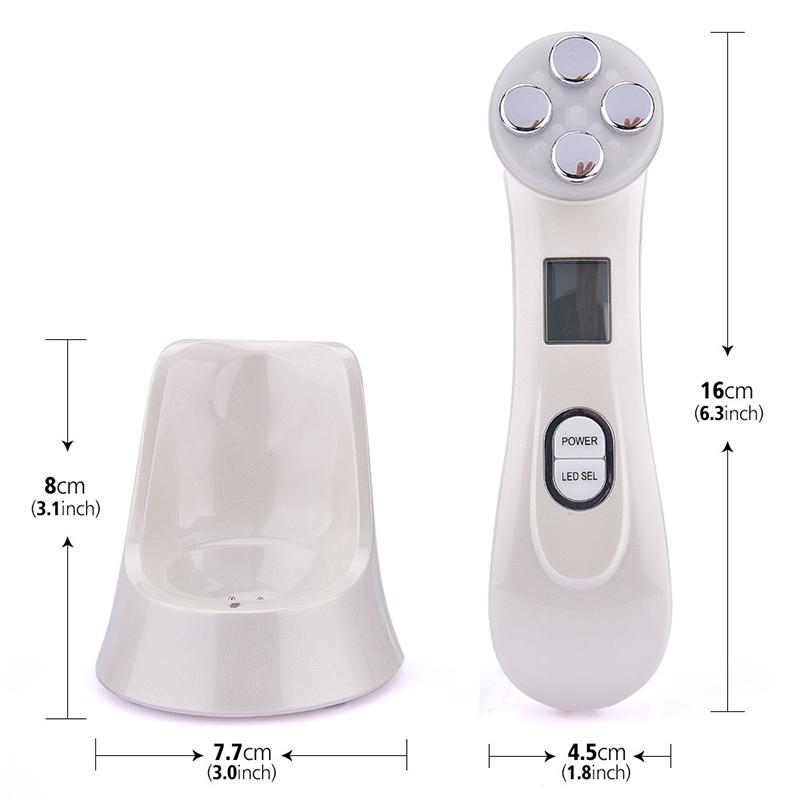 LED Photon Radio Frequency Face Skin Tightening Machine Anti-Wrinkle Ion Microcurrent Facial Massager Beauty Personal Care