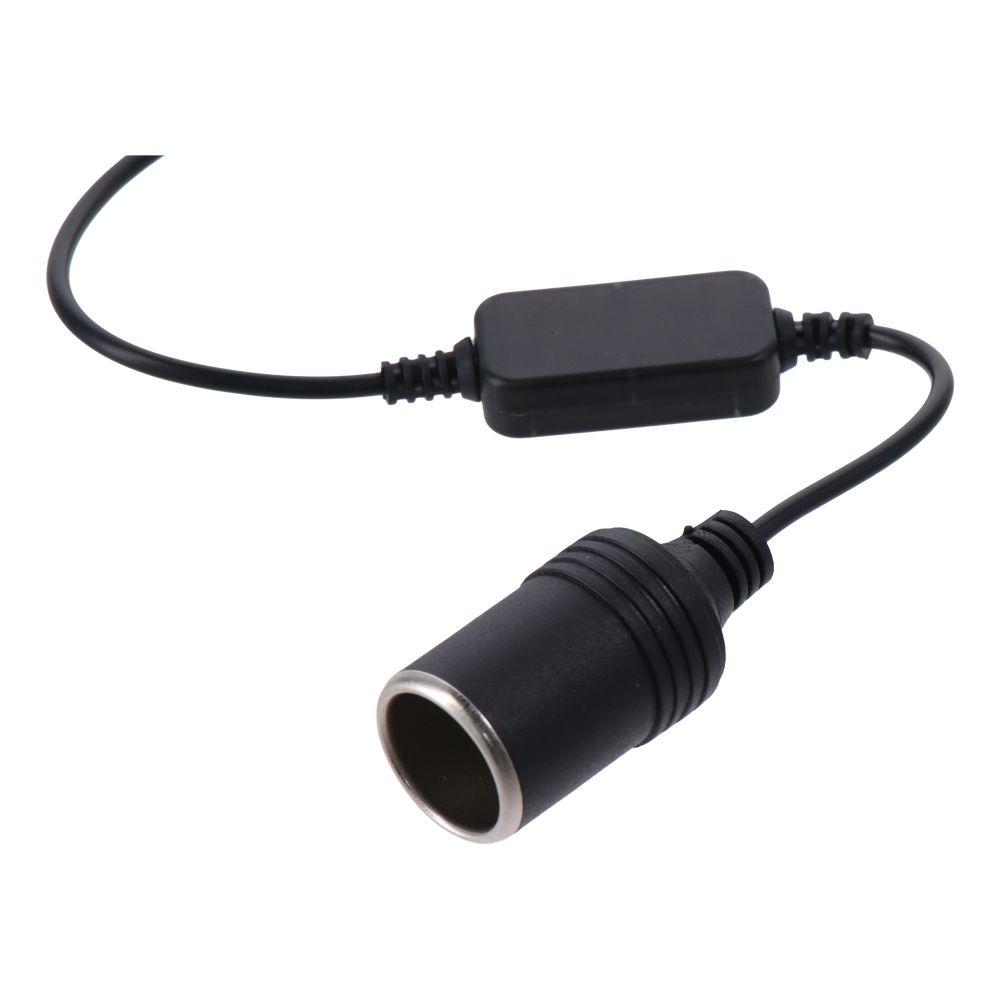 2Pcs Car Assessories Parts 5V To 12V Car Lighter Socket Black Female Plug Converter USB Cable For Car