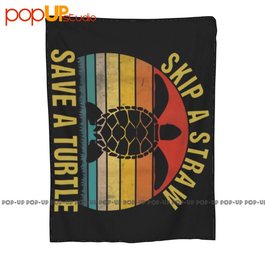 Skip A Straw Save A Turtle Ultra-Soft Blanket Quilt Winter Sofa Cover Bed Covers