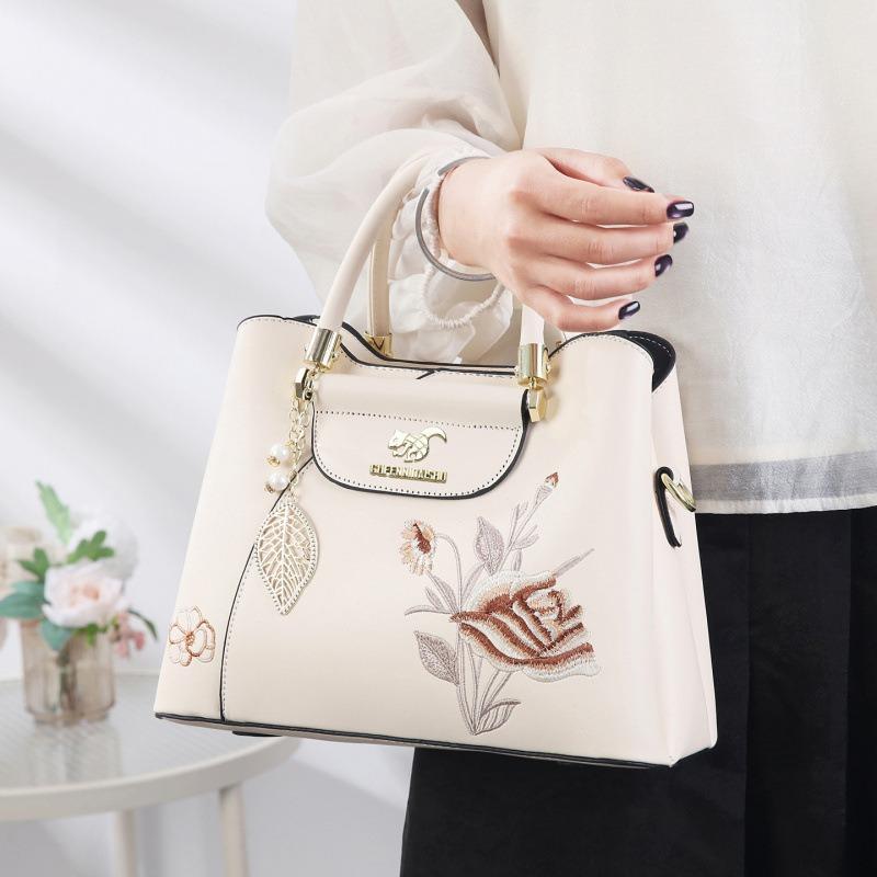 New Chinese style embroidery Valentine's Day gift bag Mother's day light luxury large capacity mother bag handbag messenger
