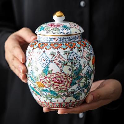 Double-layer Alloy Cover Tea Pot Boutique Moisture-proof Storage Tank High-end Sealed Pot Tea Container Tea Set Accessories