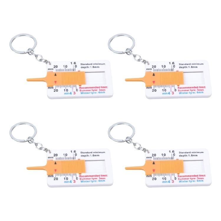 

4pcs Small Treading Depth Checker High Seeability Scale Treading Gauges Tool for Quick Tire Inspection on All Vehicle Types 1 жёлтый