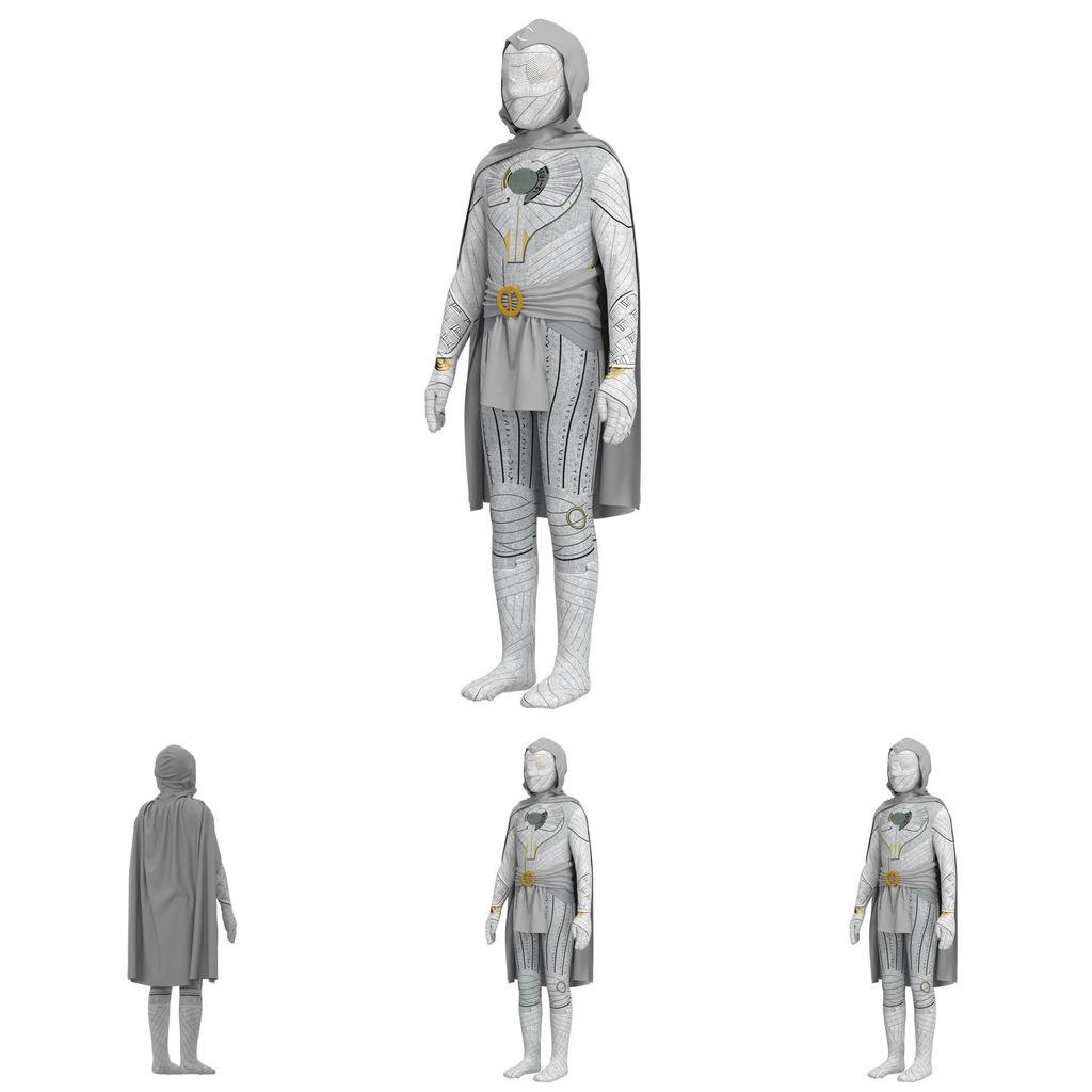 Moon Knight Outfit For Adults And Children Marvel Movie Role Play With Cape And Polyester Fabric