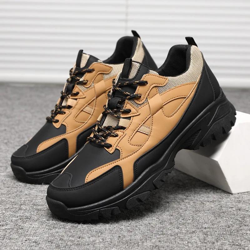 

Классическая корейская мужская повседневная обувь Новая противоскользящая и водонепроницаемая обувь для походов на открытом воздухе для утренних пробежек подростков спортивная обувь 43 хаки