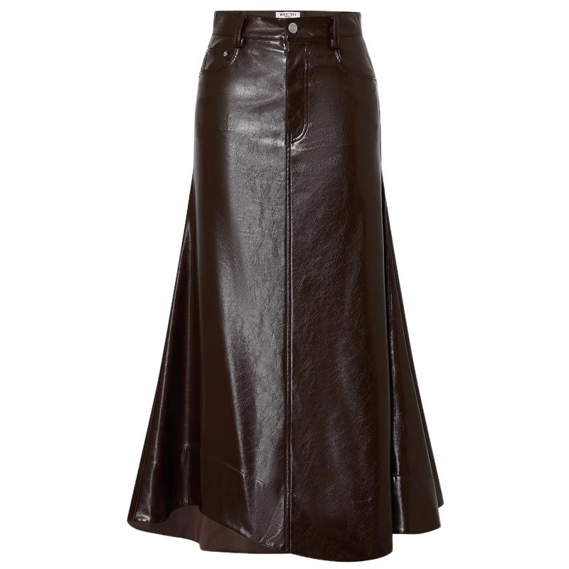 MO&Co. RECTO High-Waist Faux Leather Mermaid Skirt