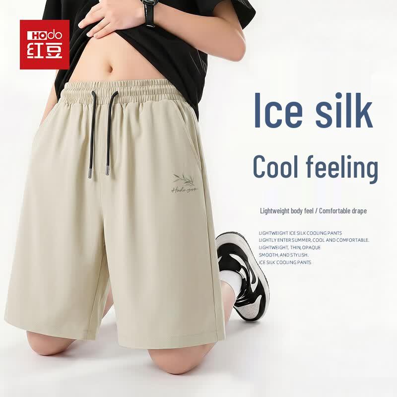 Hodo Men's Ice Silk Knee-Length Casual Shorts