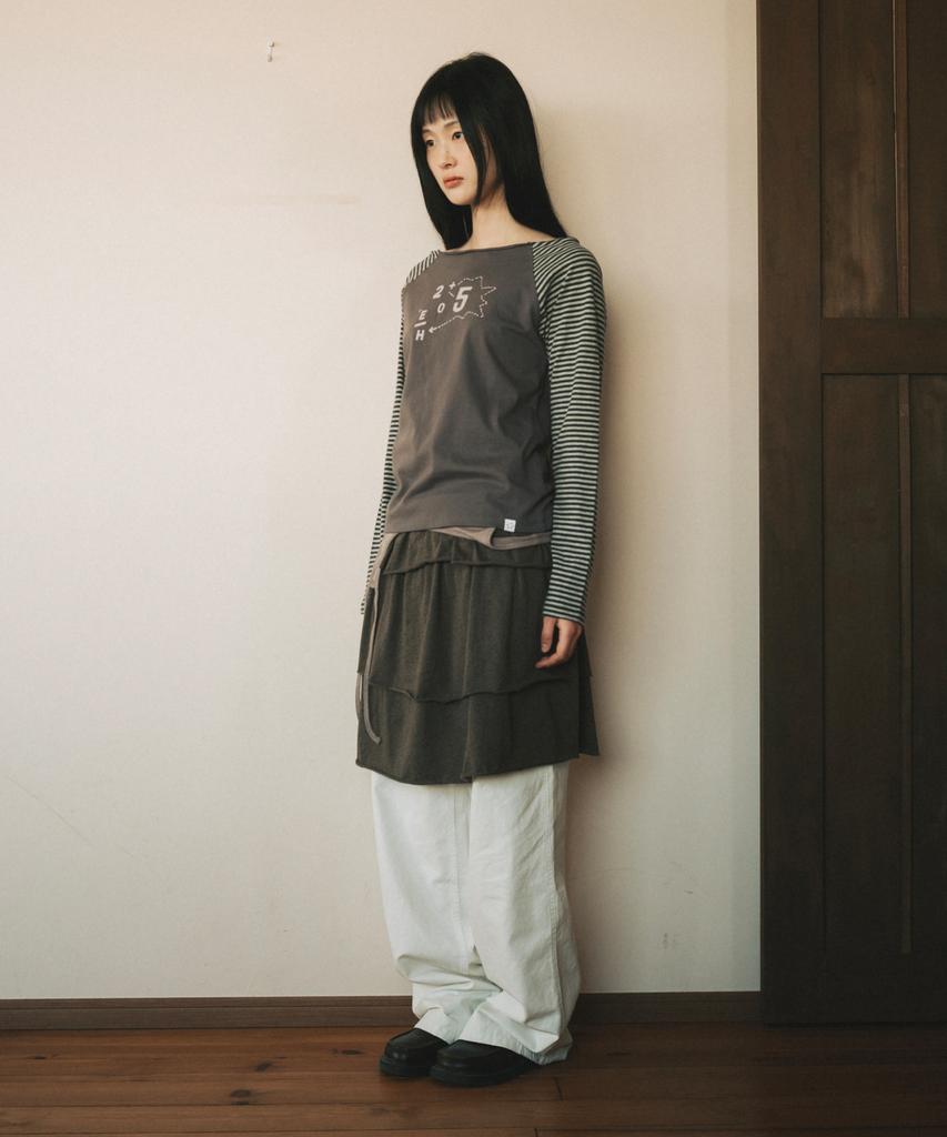 Ohesio Diagram One-Shoulder T-Shirt, Charcoal