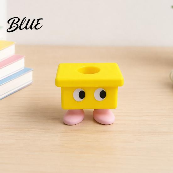 Cute Desktop Toothbrush Stand 3D Printed Cartoon Stool Holder Waterproof Moisture-Proof Durable Bathroom