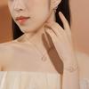 Rabbit Pendant Necklace Fresh and Sweet Zodiac Rabbit Moonstone Collarbone Chain Women's Light Luxury Gift Jewelry Accessories