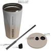 Nishida Hot with Lid and Stainless Perfect for with Silicone Ice Vacuum 600ml Tumbler, Insulated, & Cold, Straw, Stylish, Steel, Office, Outdoors,