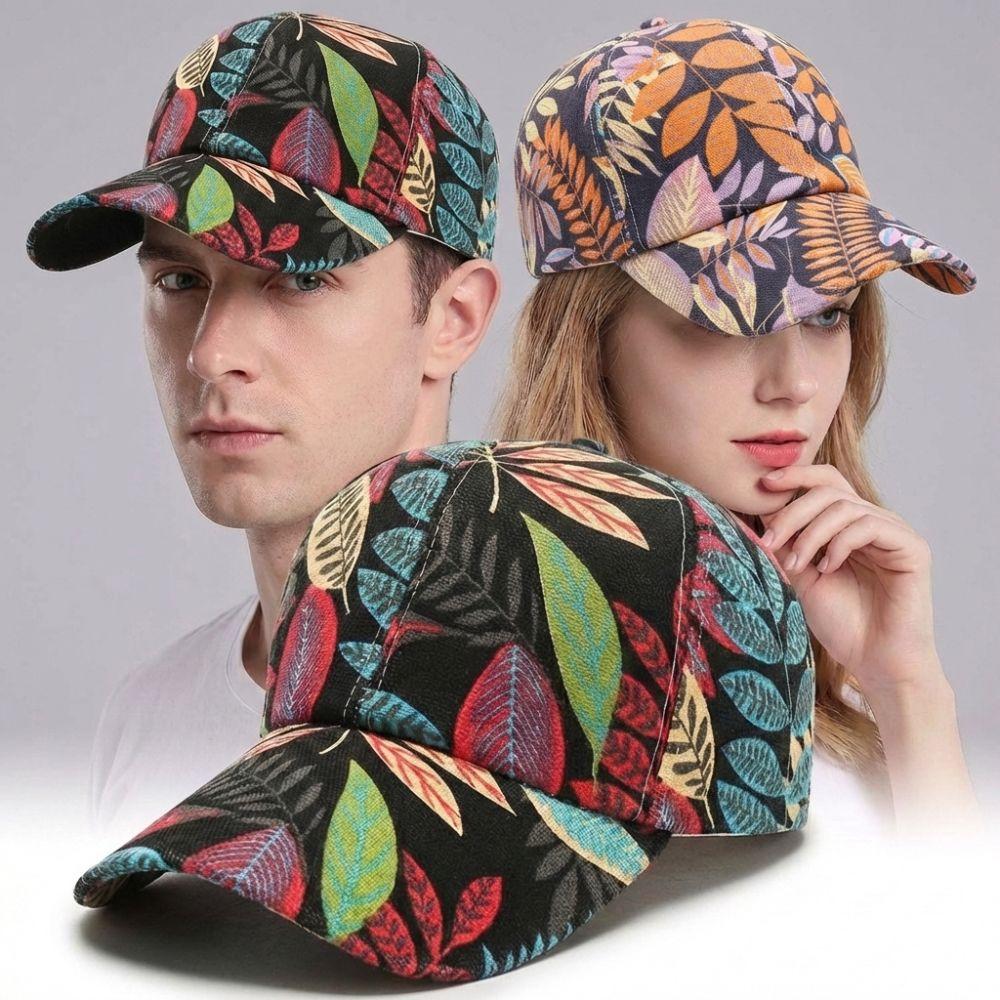 Fashion Korean Style Baseball Cap Maple Leaf Print Sun Protection Oversized Hat Casual Trendy Sun Hat For Men Women