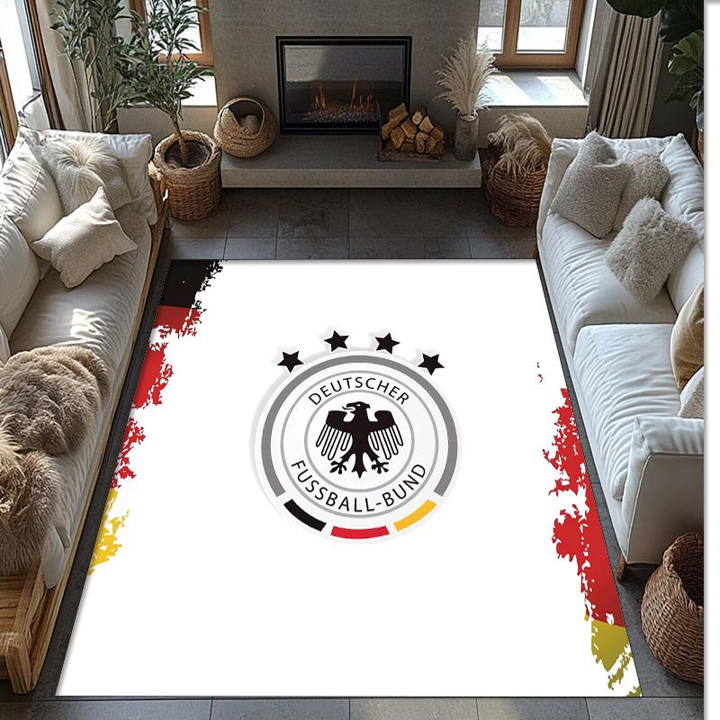 Germany national football team Printed Flannel Area Rug Non Slip Soft Polyester Floor Carpet Indoor Decor Mat for Bedroom Living Room Sofa