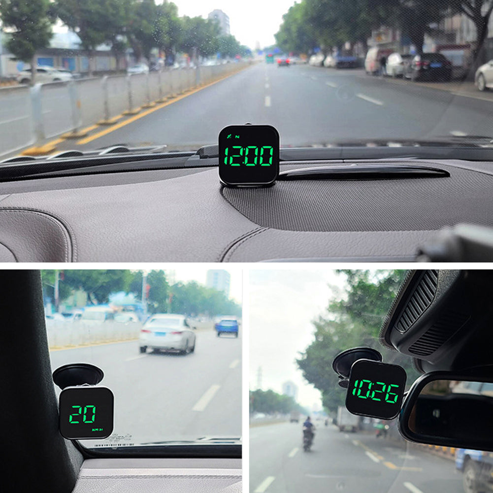Universal Digital Car HUD Head Up Display GPS Speedometer Gauges Compass USB Port Compass Speed Meter For Car Pickup Trucks