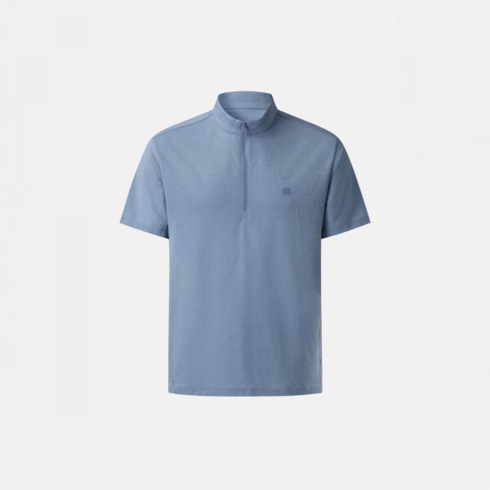 Kolon SporTS Men S baSic ShorT Sleeve Zip T ShirT jwTcm25251gbu Gracie blue/105