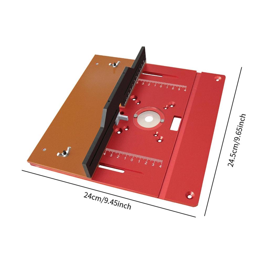 Router Table Insert Flip Plate 9.4x9.6x1.6inch Versatile Aluminium Woodworking Tool for Decoration Workers Simple Assembly
