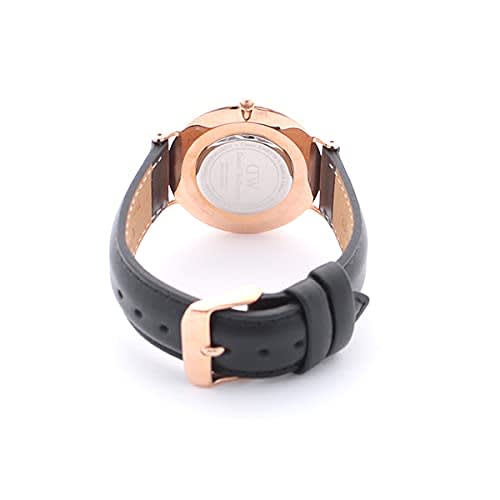 Daniel Wellington Classic Shefield 36mm Rose Gold Watch with Key Ring Set (DW00700159) In Black