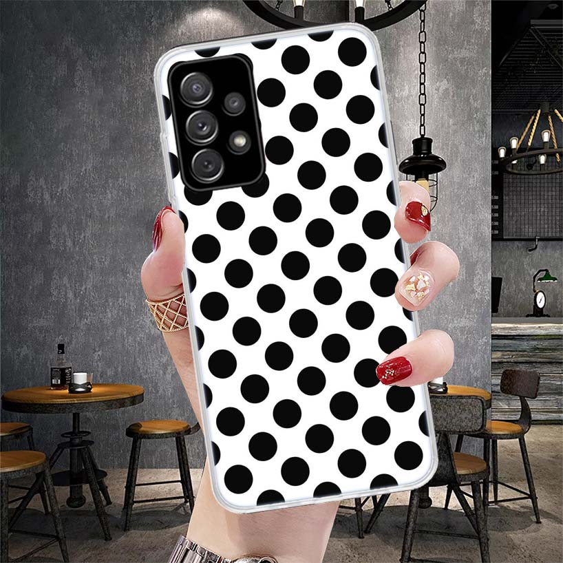 Polka Dots Art Phone Case For Samsung Galaxy A12 A22 A32 A52 A72 A02S A51 A50S A71 A70 A31 A20S Note 20 Ultra S10 A10S Galaxy A1