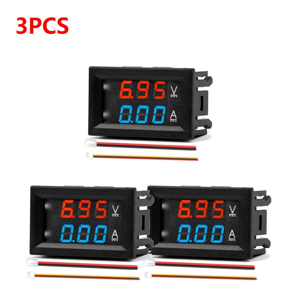 DC 100V 10/50/100A Voltmeter Ammeter Blue + Red LED Amp Dual Digital Volt Meter Gauge Car Motocycle Voltage Current Meter