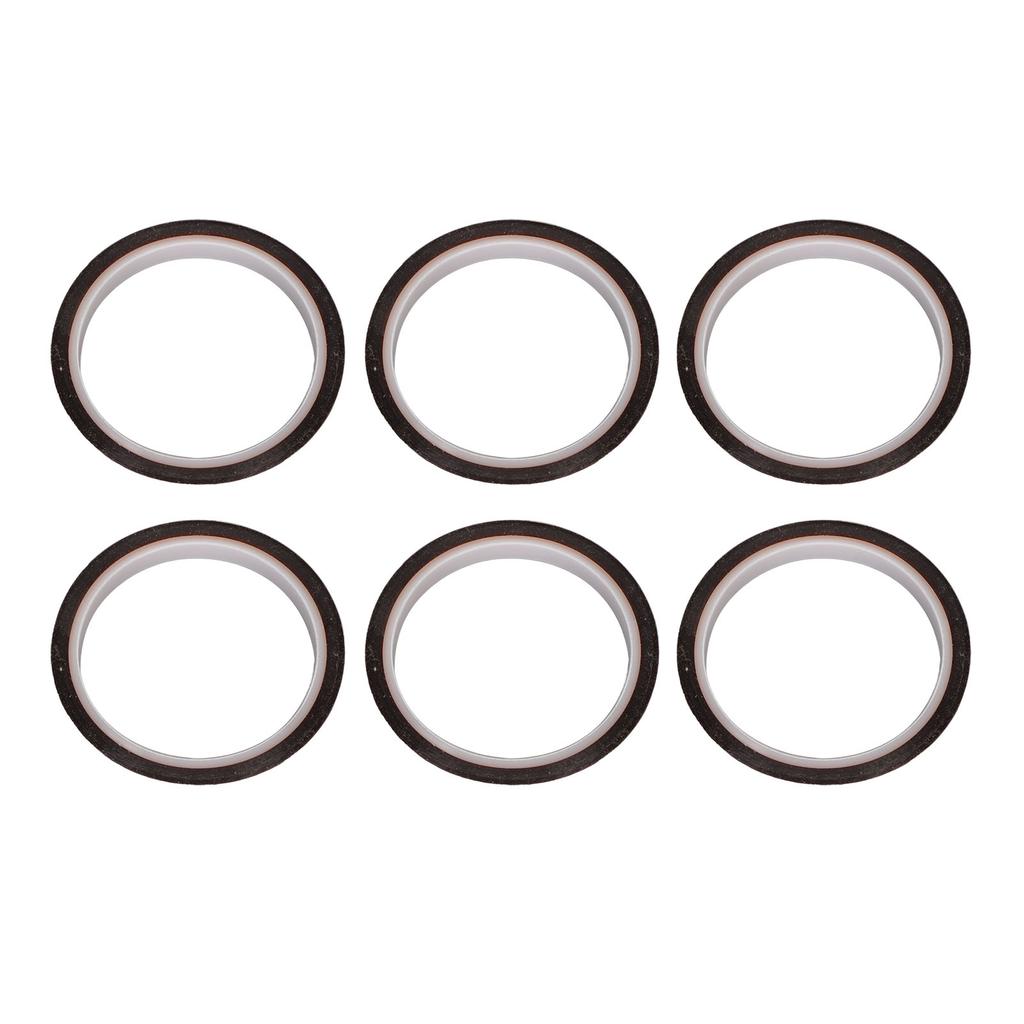 6pcs Heat Resistant Tape Residue Free Polyimide Sublimation Thermal Tape for DIY T Shirt Mug Electronics Crafts 0.6cm