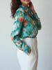 European & American Women's Printed Casual Loose Long Sleeve Shirt